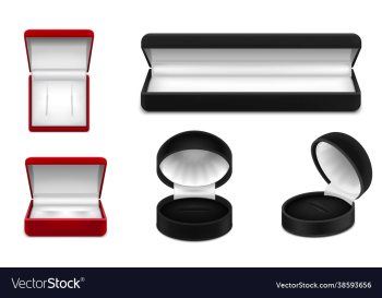set empty red and black velvet opened jewelry set empty red and black velvet opened jewelry