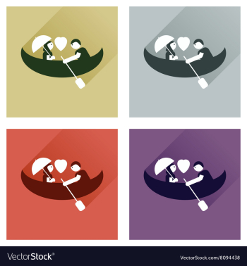 Set flat icons with long shadow Love Male Female vector image Set flat icons with long shadow Love Male Female vector image