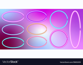 set neon glowing frames in multicolored unicorn set neon glowing frames in multicolored unicorn
