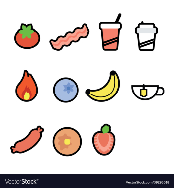 set of 11 food and drink icons set of 11 food and drink icons