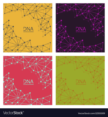 Set of abstract dna strand symbol isolated on vector image