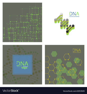 Set of abstract dna strand symbol isolated on vector image