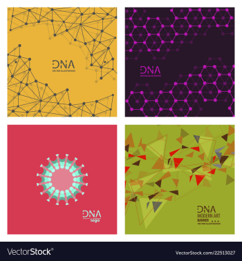 Set of abstract dna strand symbol isolated on vector image