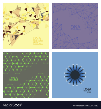 Set of abstract dna strand symbol isolated on vector image