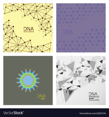 Set of abstract dna strand symbol isolated on vector image