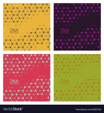 Set of abstract dna strand symbol isolated on vector image