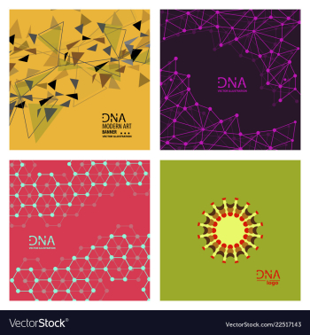 Set of abstract dna strand symbol isolated on vector image