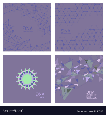 Set of abstract dna strand symbol isolated on vector image