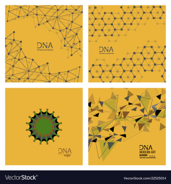 Set of abstract dna strand symbol isolated on vector image