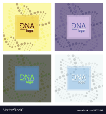 Set of abstract dna strand symbol isolated on vector image