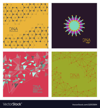 Set of abstract dna strand symbol isolated on vector image