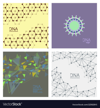 Set of abstract dna strand symbol isolated on vector image