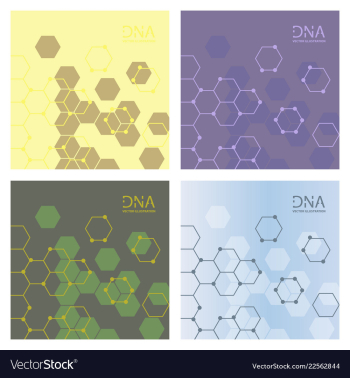 Set of abstract dna strand symbol isolated on vector image