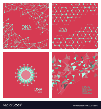 Set of abstract dna strand symbol isolated on vector image