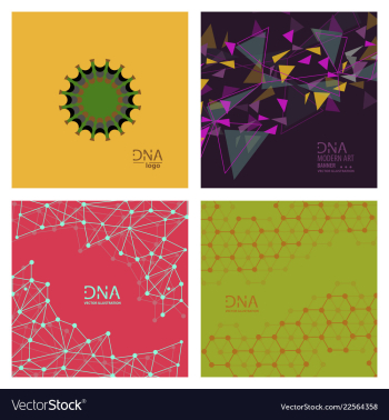 Set of abstract dna strand symbol isolated on vector image