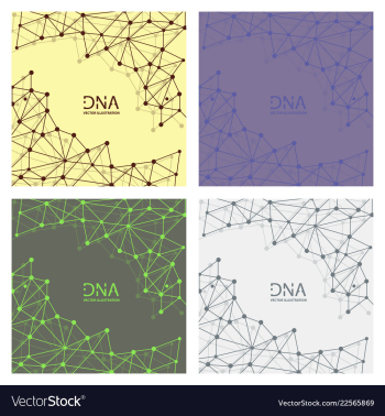 Set of abstract dna strand symbol isolated on vector image