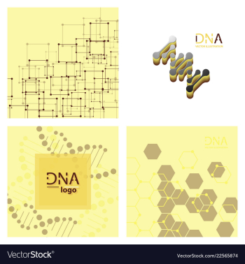 Set of abstract dna strand symbol isolated on vector image