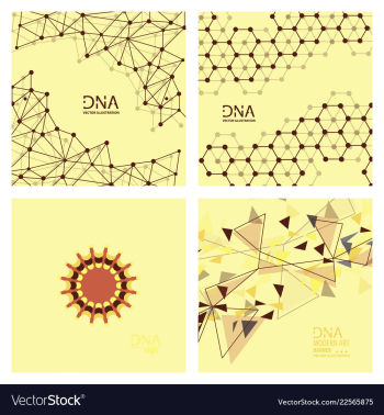 Set of abstract dna strand symbol isolated on vector image