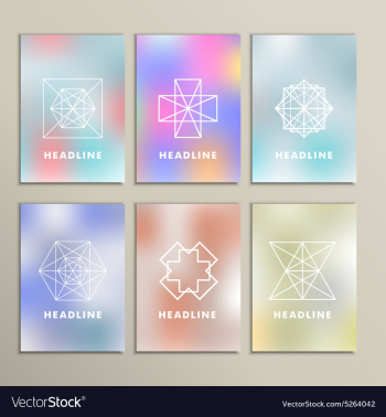 Set of abstract figures on a blurred background vector image Set of abstract figures on a blurred background vector image