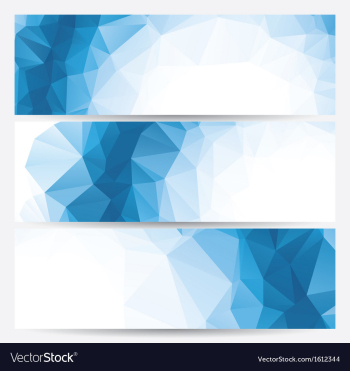 set of abstract geometric banners