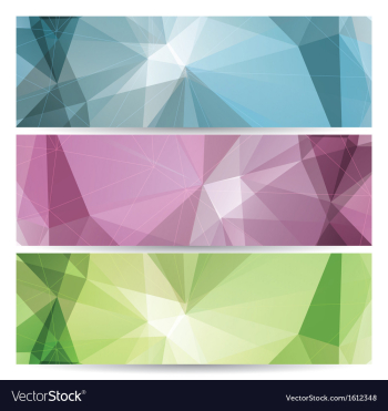 set of abstract geometric banners