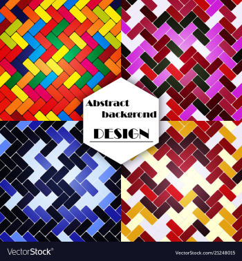 Set of abstract geometric seamless color vector image Set of abstract geometric seamless color vector image