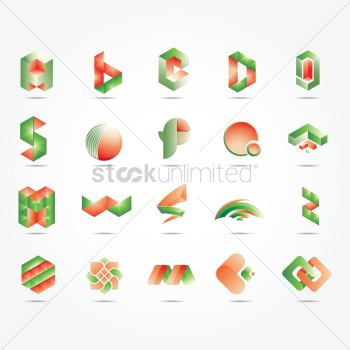 Set of abstract logos Set of abstract logos