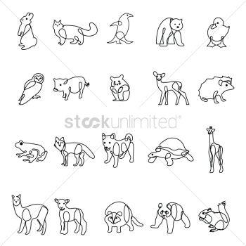 Set of animal icons Set of animal icons