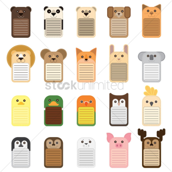 Set of animal notepads Set of animal notepads