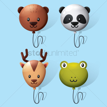 Set of animal shaped balloons Set of animal shaped balloons