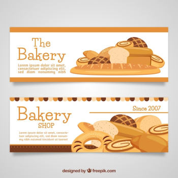 Set of bakery banners Set of bakery banners