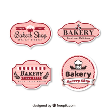 Set of bakery labels Set of bakery labels