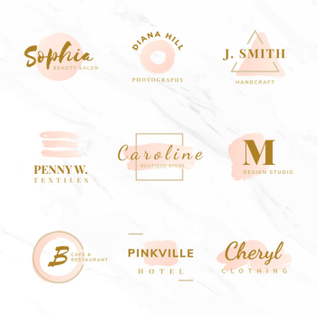 Set of beauty and fashion logo design vectors Free Vector