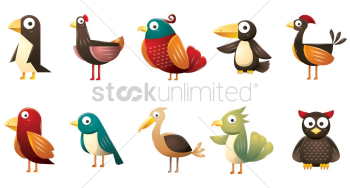 Set of birds Set of birds