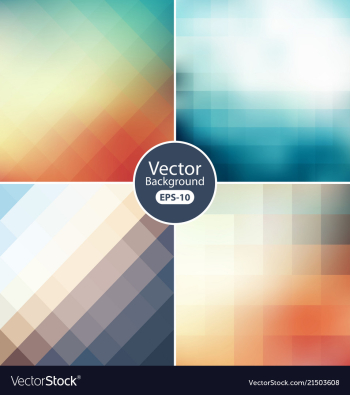 Set of blurry triangle background vector image Set of blurry triangle background vector image
