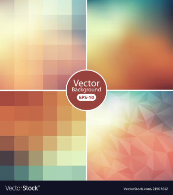 Set of blurry triangle background vector image Set of blurry triangle background vector image