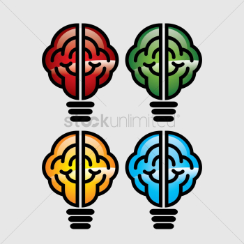 Set of brain shaped light bulb Set of brain shaped light bulb