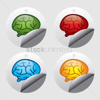 Set of brain tags Set of brain tags