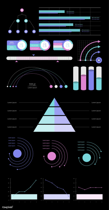 Set of business graphs and charts | Free stock vector - 77925