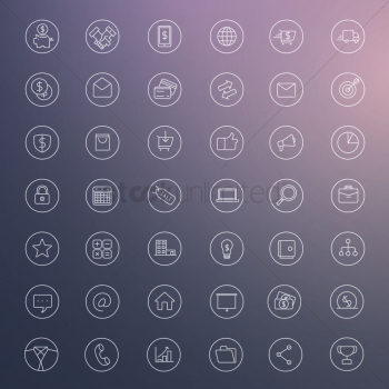 Set of business icons