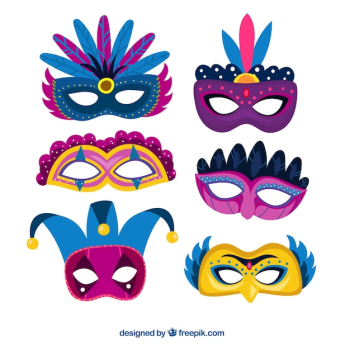 Set of carnival masks Set of carnival masks