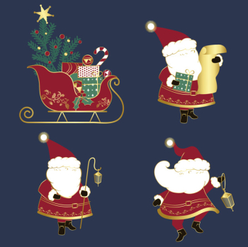 Set of Christmas illustrations vector Set of Christmas illustrations vector