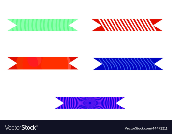 set of colorful ribbons set of colorful ribbons