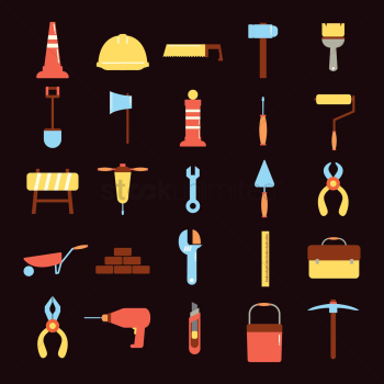 Set of construction icons Set of construction icons