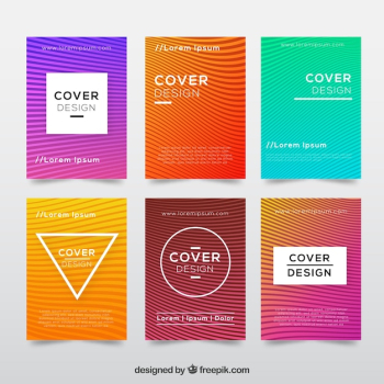 Set of cover templates with geometric design