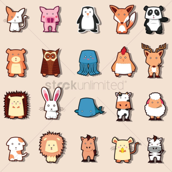 Set of cute animals Set of cute animals