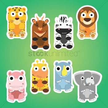 Set of cute animals Set of cute animals