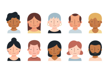 Set of different people avatars Free Vector Set of different people avatars Free Vector