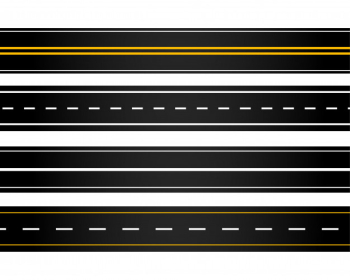 Set of different style roads Free Vector