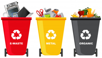 Set of different trash can Set of different trash can